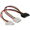 Delock DL65159 SATA 15 pin male -> 2x4 pin 20 cm-es Molex adapter